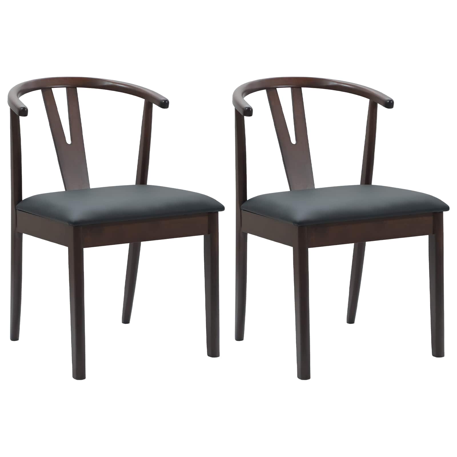 Sedia da pranzo 2 pcs Marrone chiaro e nero 42020403