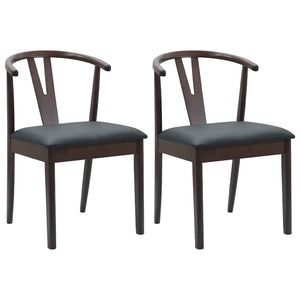 Sedia da pranzo 2 pcs Marrone chiaro e nero 42020403