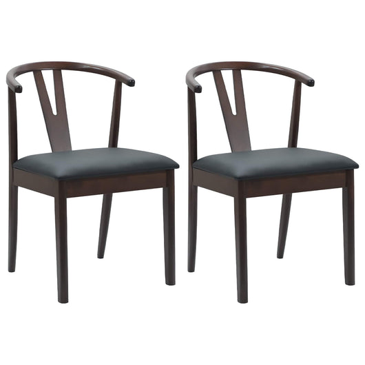Sedia da pranzo 2 pcs Marrone chiaro e nero 42020403