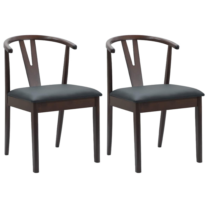 Sedia da pranzo 2 pcs Marrone chiaro e nero 42020403