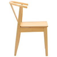 Sedia da pranzo 2 pcs Naturale Legno di gomma solido 42020405