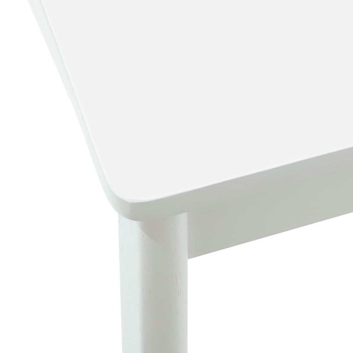 Sedia da pranzo 2 pcs Bianco e Bianco Legno di gomma solido 42020408
