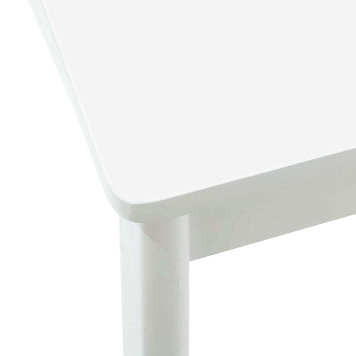 Sedia da pranzo 2 pcs Bianco e Bianco Legno di gomma solido 42020408
