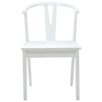 Sedia da pranzo 2 pcs Bianco e Bianco Legno di gomma solido 42020408
