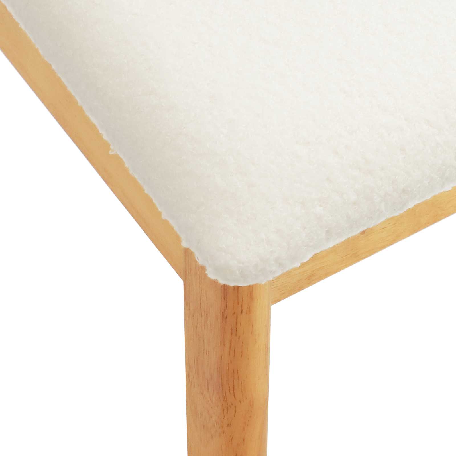 Sedia da pranzo 2 pcs Naturale e chiaro Legno di gomma solido 42020410