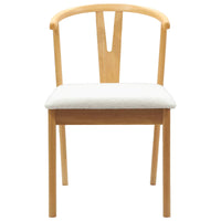 Sedia da pranzo 2 pcs Naturale e chiaro Legno di gomma solido 42020410