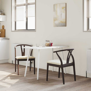 Sedia da pranzo 2 pcs Marrone chiaro e chiaro 42020411