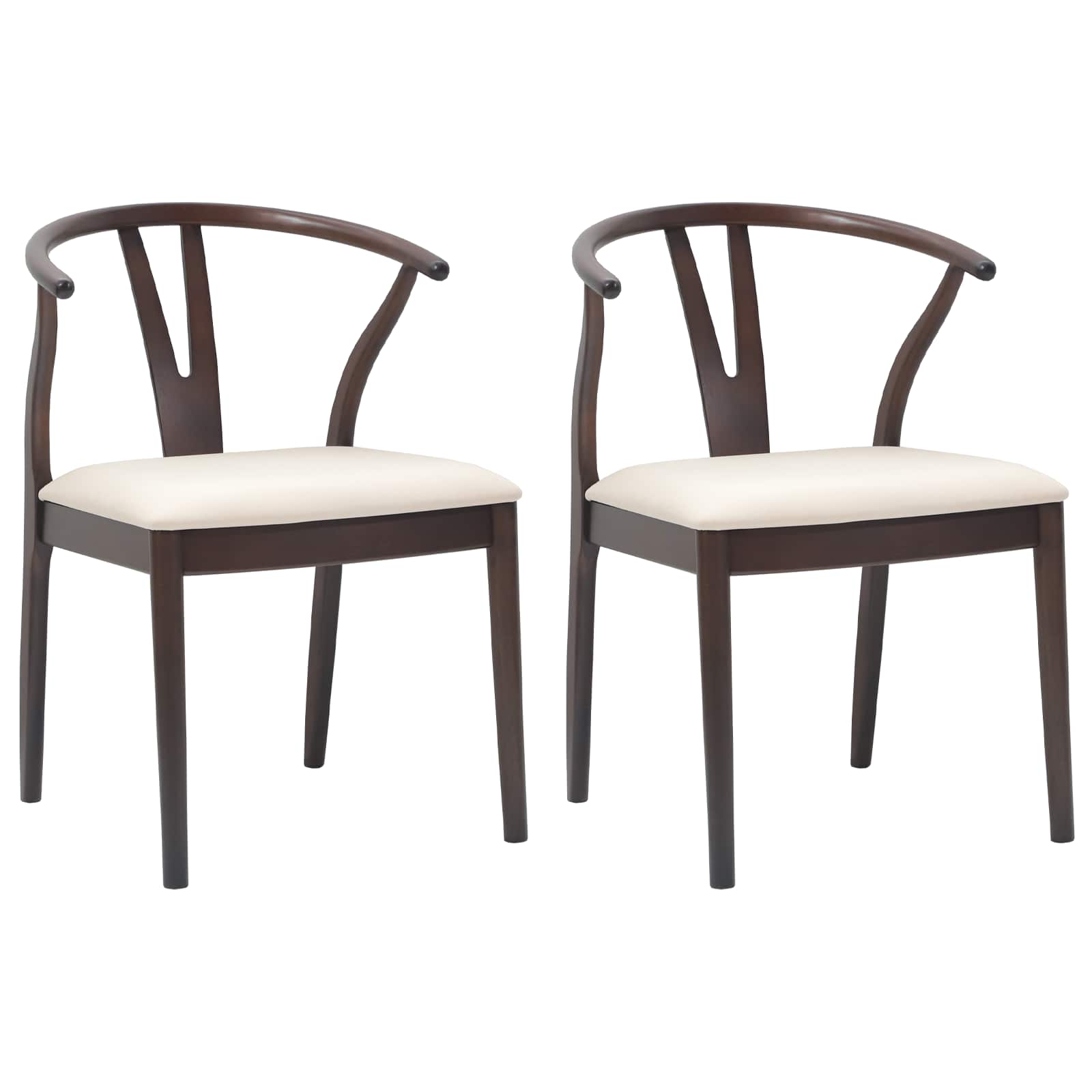 Sedia da pranzo 2 pcs Marrone chiaro e chiaro 42020411