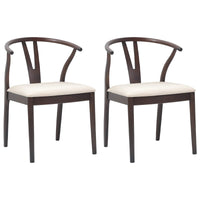 Sedia da pranzo 2 pcs Marrone chiaro e chiaro 42020411