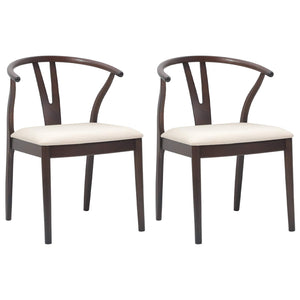 Sedia da pranzo 2 pcs Marrone chiaro e chiaro 42020411