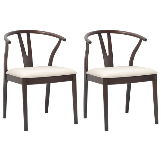 Sedia da pranzo 2 pcs Marrone chiaro e chiaro 42020411