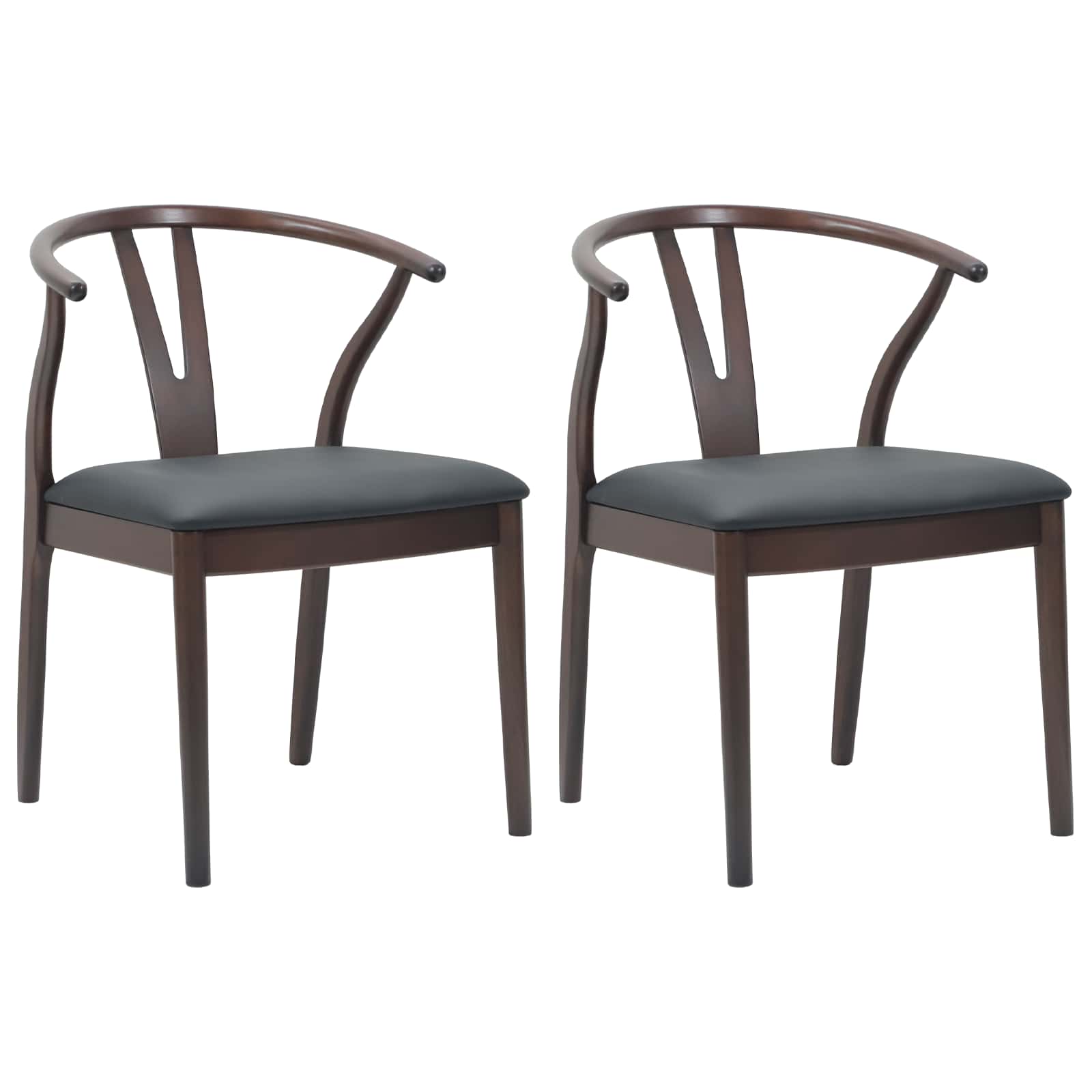 Sedia da pranzo 2 pcs Marrone chiaro e nero 42020412