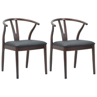Sedia da pranzo 2 pcs Marrone chiaro e nero 42020412