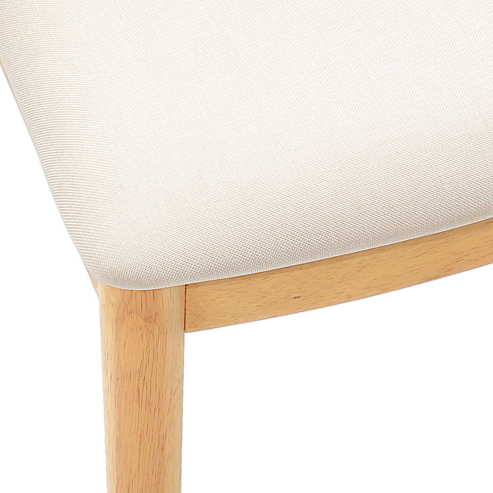 Sedia da pranzo 2 pcs Naturale e chiaro Legno di gomma solido 42020413