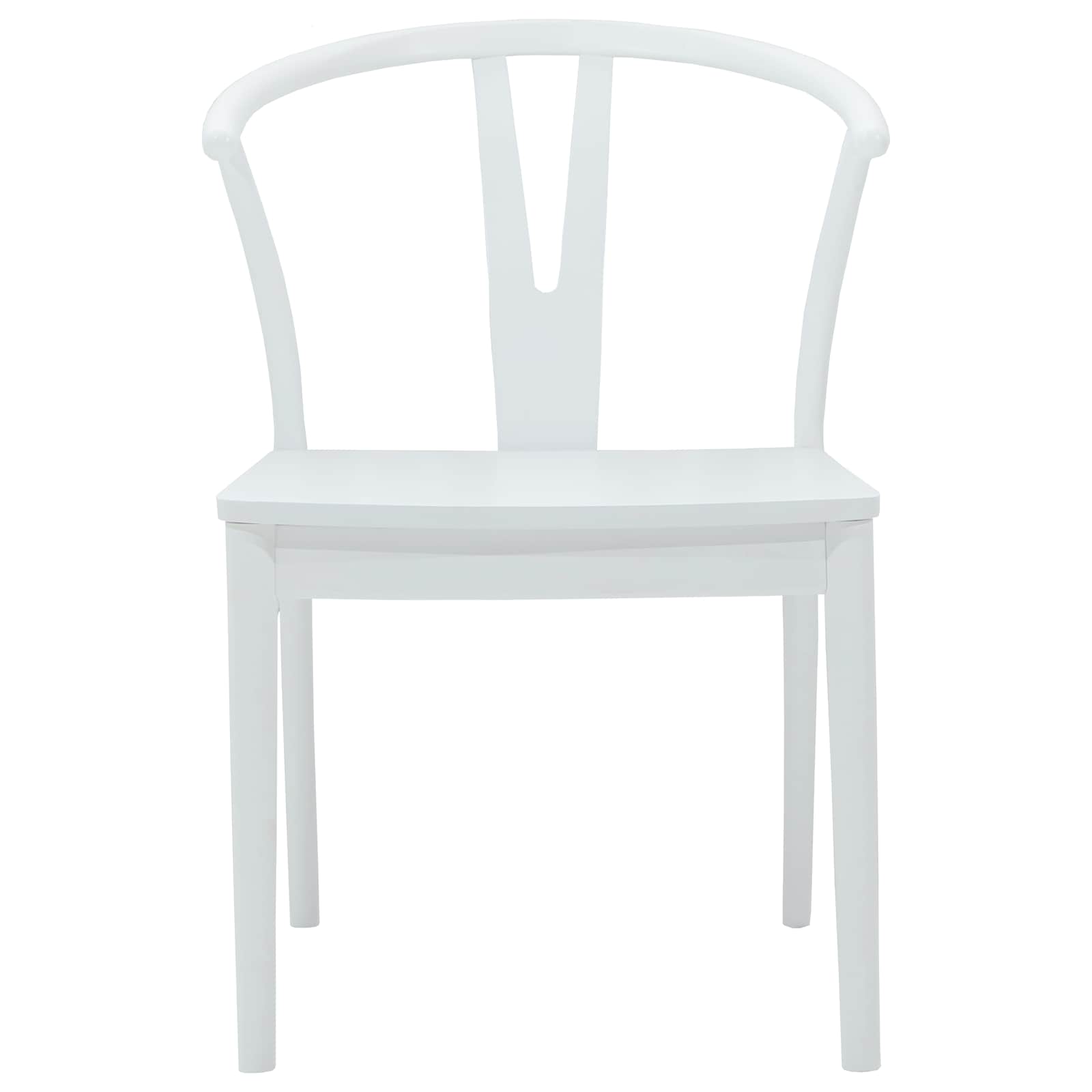 Sedia da pranzo 2 pcs Bianco e Bianco Legno di gomma solido 42020417