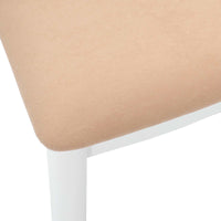 Sedia da pranzo 2 pcs Bianco e marrone Legno di gomma solido 42020418