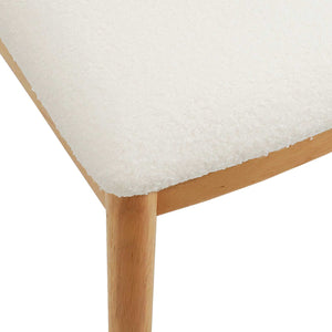 Sedia da pranzo 2 pcs Naturale e chiaro Legno di gomma solido 42020419