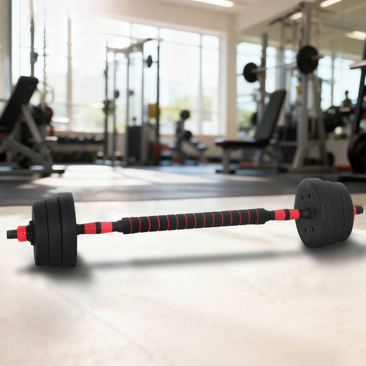 Set di Manubri 2-in-1 Nero e Rosso 121 x 19,5 x 19,5 cm 42023463