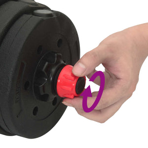 Set di Manubri 2-in-1 Nero e Rosso 121 x 19,5 x 19,5 cm 42023465