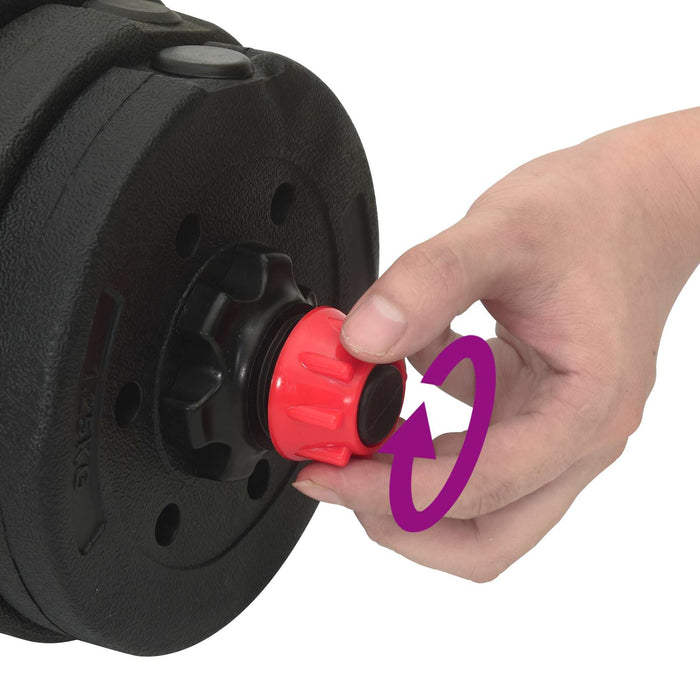 Set di Manubri 2-in-1 Nero e Rosso 121 x 19,5 x 19,5 cm 42023465