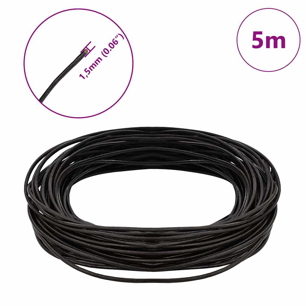 Cordino in Pelle Marrone Scuro Ø1,5 mm x 5 m Pelle 42021973