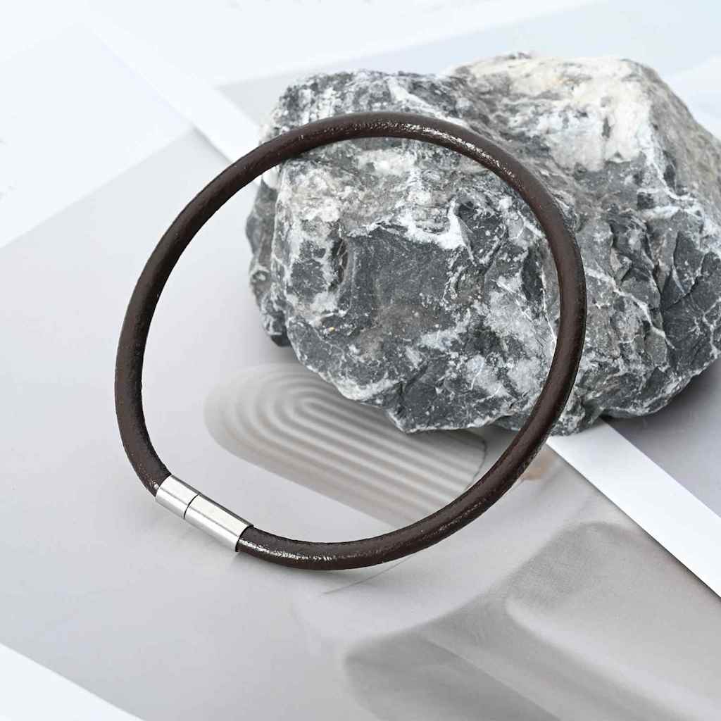 Cordino in Pelle Marrone Scuro Ø5 mm x 50 m Pelle 42021990