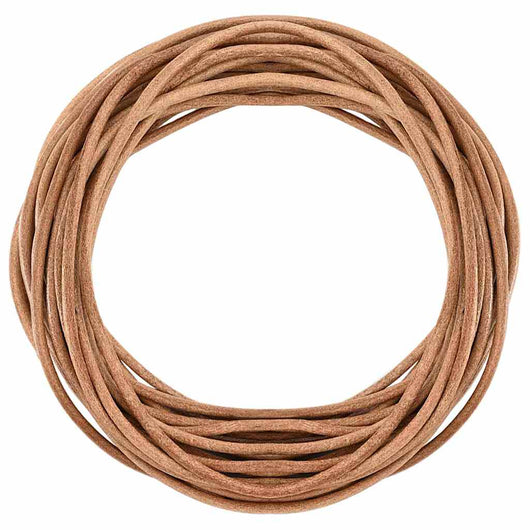 Cordino in Pelle Marrone Ø3 mm x 10 m Pelle 42022025