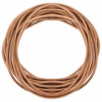 Cordino in Pelle Marrone Ø3 mm x 50 m Pelle 42022026