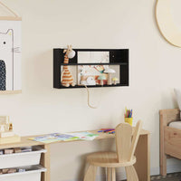 Scaffale per riviste Rovere Nero 60 x 12 x 30 cm 890792