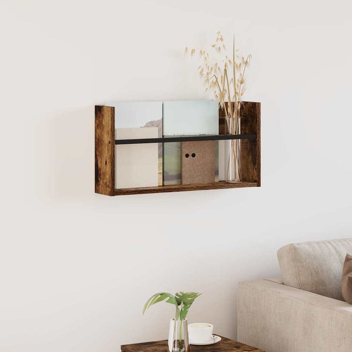 Scaffale per riviste Rovere fumé 60 x 12 x 30 cm 890796