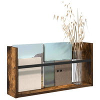 Scaffale per riviste Rovere fumé 60 x 12 x 30 cm 890796