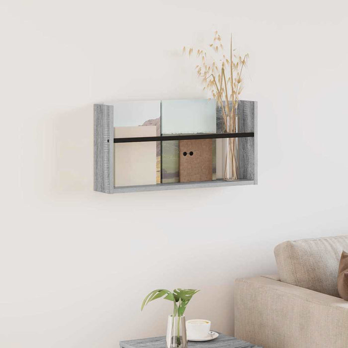 Scaffale per riviste Grigio Sonoma 60 x 12 x 30 cm 890798