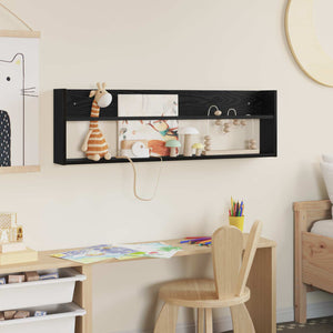 Scaffale per riviste Rovere Nero 100 x 12 x 30 cm 890816