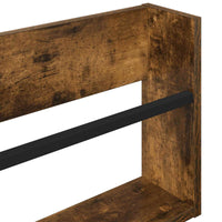 Scaffale per riviste 2 pcs Rovere fumé 100 x 12 x 30 cm 890821