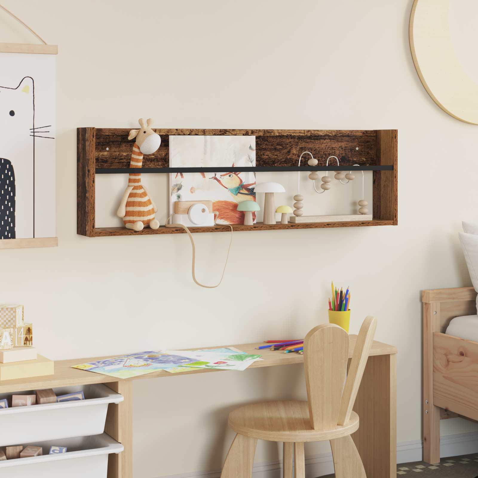 Scaffale per riviste Legno vecchio 100 x 12 x 30 cm 890824