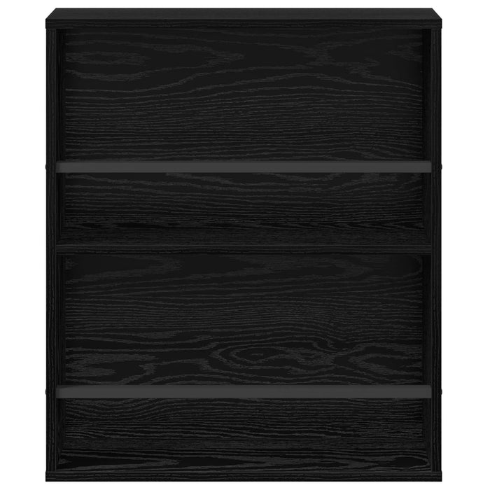 Scaffale per riviste 2 pcs Rovere Nero 60 x 12 x 70 cm 890829