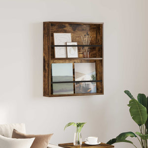 Scaffale per riviste Rovere fumé 60 x 12 x 70 cm 890832