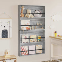 Scaffale per riviste 2 pcs Grigio Sonoma 80 x 12 x 70 cm 890847