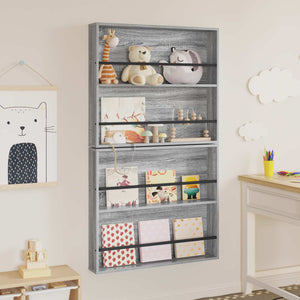 Scaffale per riviste 2 pcs Grigio Sonoma 80 x 12 x 70 cm 890847