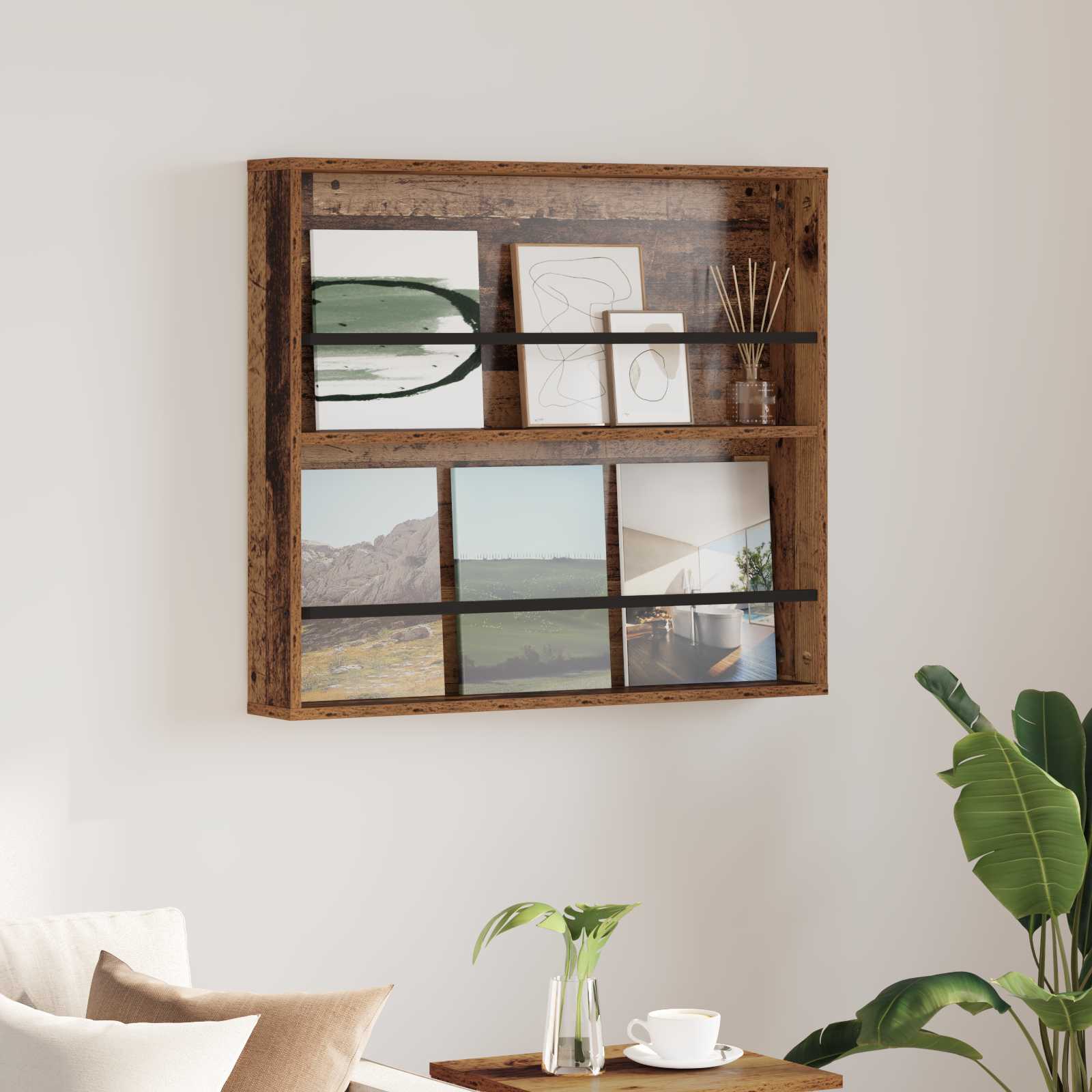 Scaffale per riviste Legno vecchio 80 x 12 x 70 cm 890848