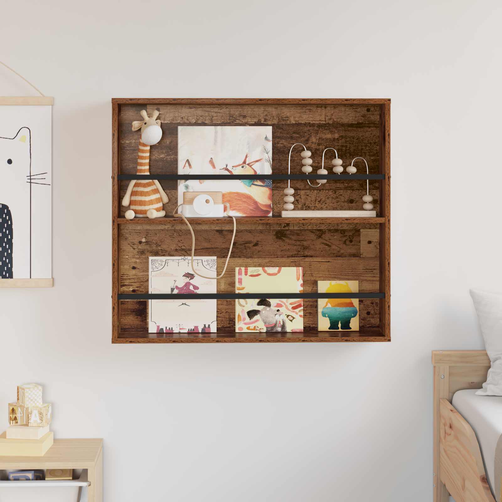 Scaffale per riviste Legno vecchio 80 x 12 x 70 cm 890848