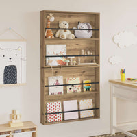 Scaffale per riviste 2 pcs Rovere artigianale 80 x 12 x 70 cm 890851