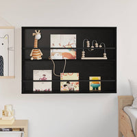 Scaffale per riviste Rovere Nero 100 x 12 x 70 cm 890852