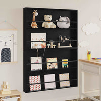 Scaffale per riviste 2 pcs Rovere Nero 100 x 12 x 70 cm 890853