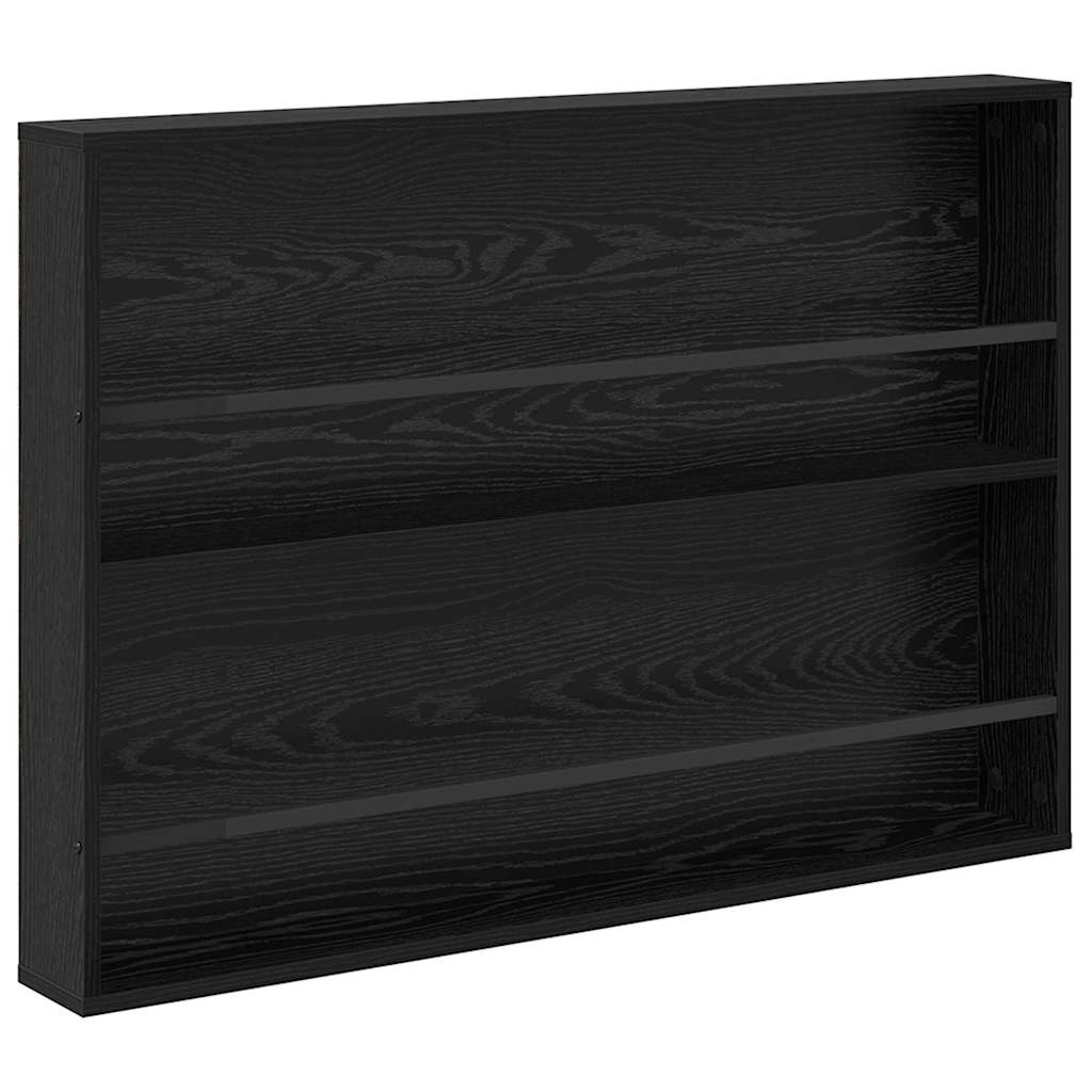 Scaffale per riviste 2 pcs Rovere Nero 100 x 12 x 70 cm 890853