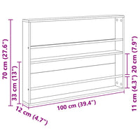 Scaffale per riviste Rovere Sonoma 100 x 12 x 70 cm 890854