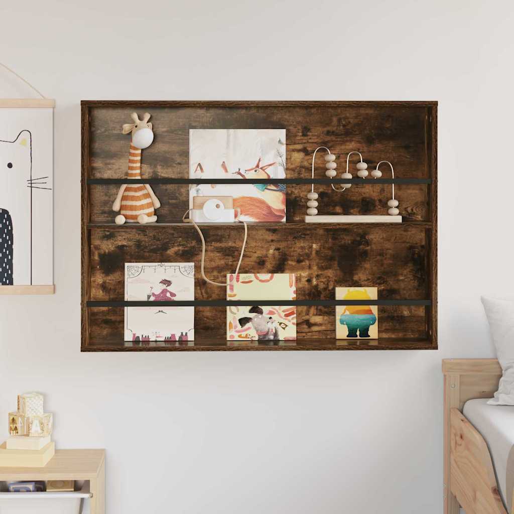 Scaffale per riviste Rovere fumé 100 x 12 x 70 cm 890856