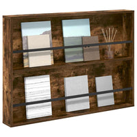 Scaffale per riviste Rovere fumé 100 x 12 x 70 cm 890856