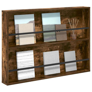 Scaffale per riviste Rovere fumé 100 x 12 x 70 cm 890856