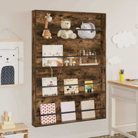 Scaffale per riviste 2 pcs Rovere fumé 100 x 12 x 70 cm 890857